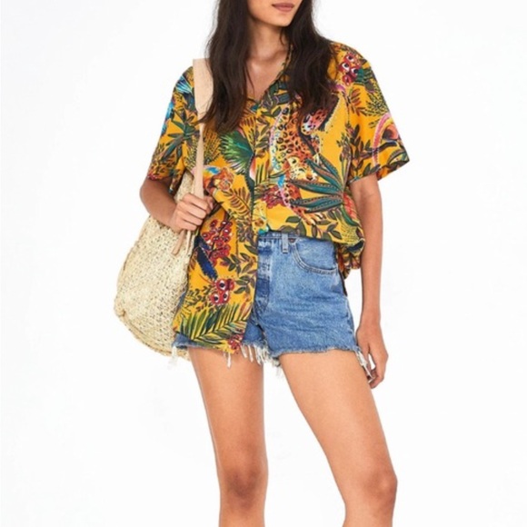 Farm Rio Into The Wild Boyfriend Oversized Shirt - Picture 10 of 10